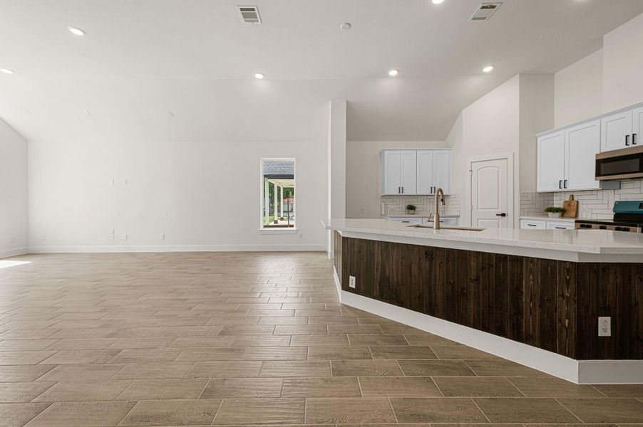 Open concept floor plan.