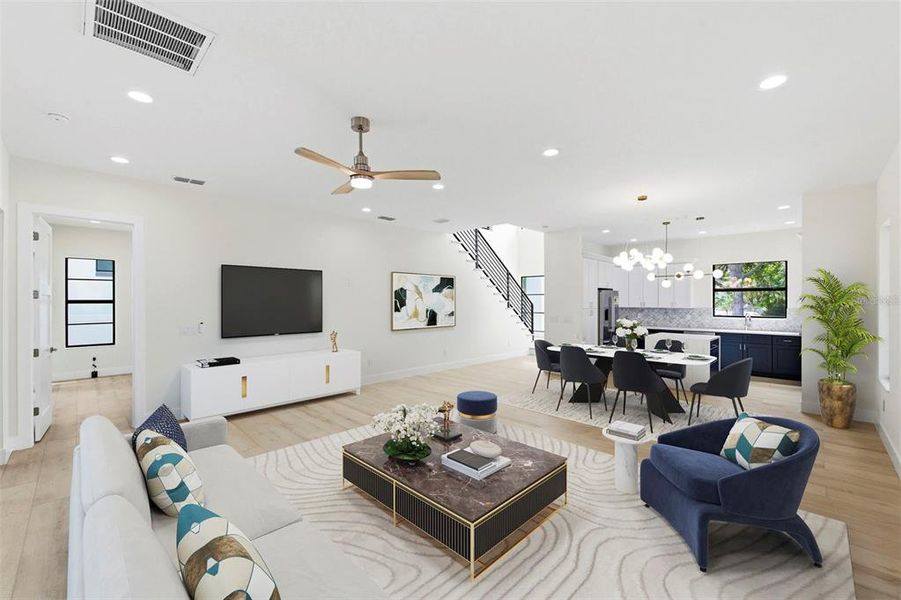 Furnished interior view inside a new home in , St. Petersburg (Image 4).