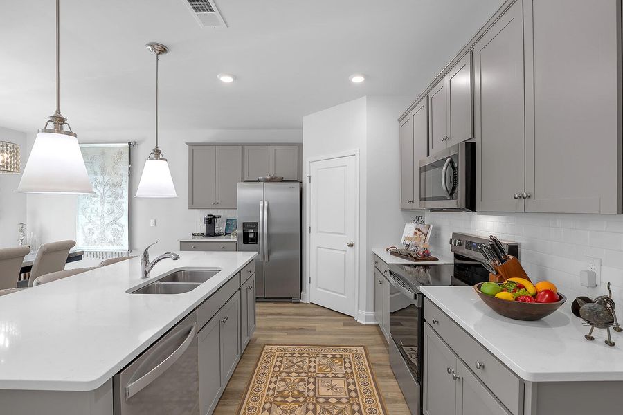 Furnished interior view inside a new home in Rivers Reach, Yemassee (Image 7). Furnished interior view inside a new home in Rivers Reach, Yemassee (Image 7).