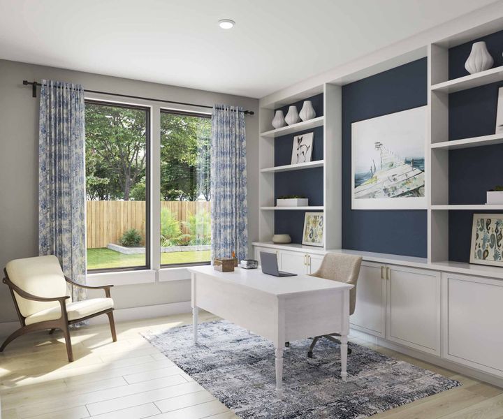 Furnished interior view inside a new home in Dunham Pointe 80′, Cypress (Image 6). Furnished interior view inside a new home in Dunham Pointe 80′, Cypress (Image 6).