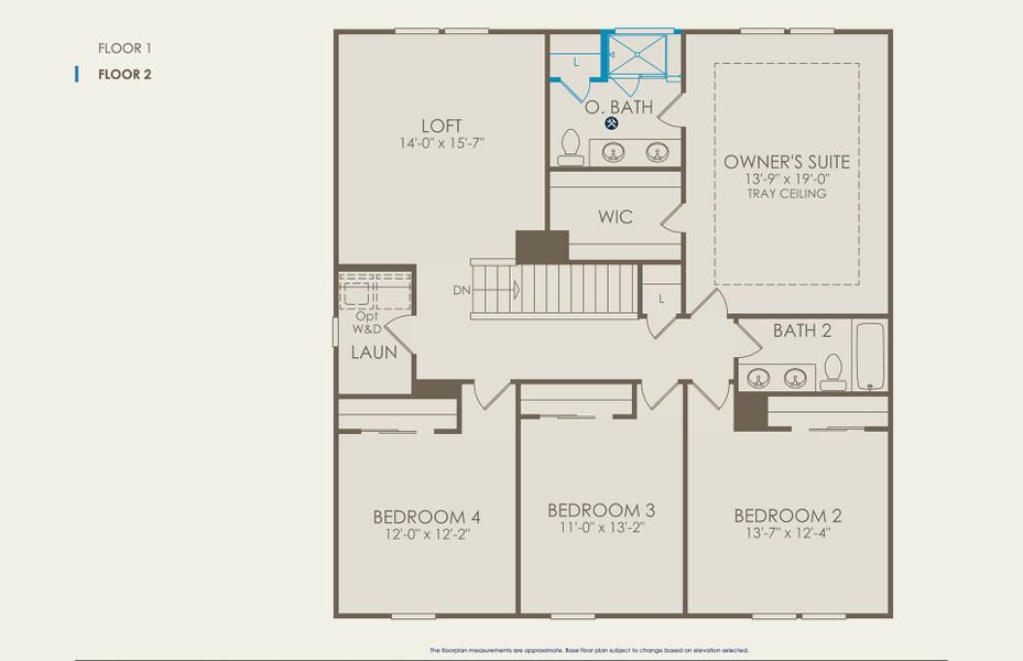 Hampton Floor Plan, Quick Move-In Home, Floor 2