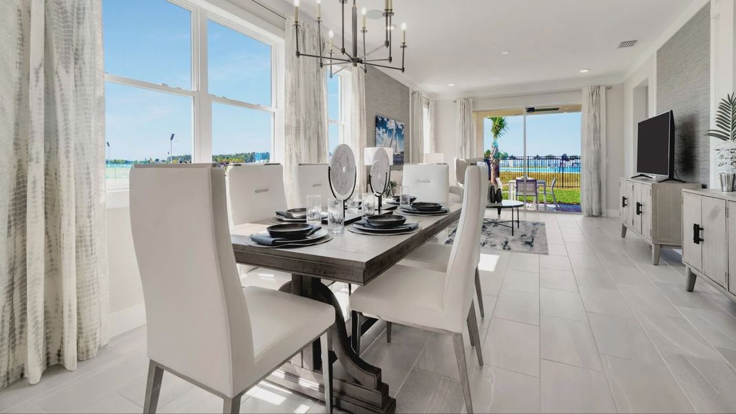 Furnished interior view inside a new home in Lagoon Residences at Epperson, Wesley Chapel (Image 9).