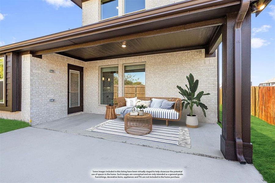 Exterior details and patio area of a home in Villages of Walnut Grove, Midlothian (Image 3).