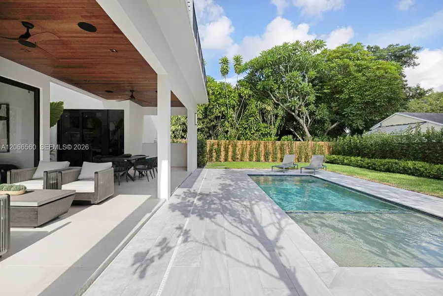 Exterior details and patio area of a home in , Miami (Image 30). Exterior details and patio area of a home in , Miami (Image 30).