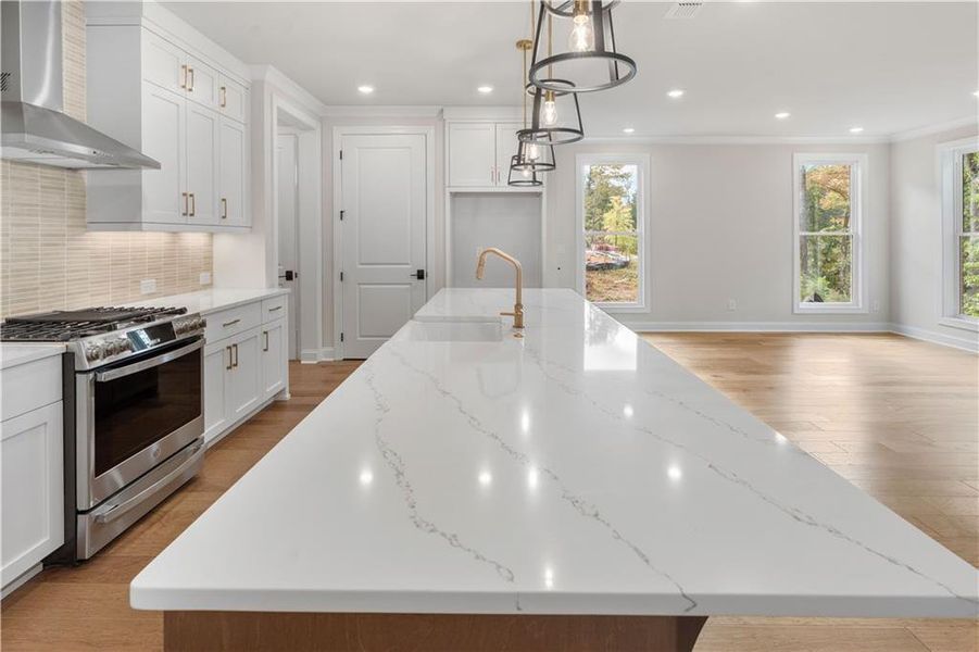 Furnished interior view inside a new home in Ward's Crossing Townhomes, Johns Creek (Image 15). Furnished interior view inside a new home in Ward's Crossing Townhomes, Johns Creek (Image 15).