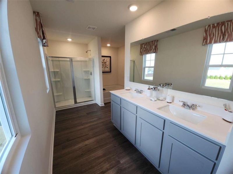 Furnished interior view inside a new home in Cedar Ridge - Locust Grove Station, Locust Grove (Image 13). Furnished interior view inside a new home in Cedar Ridge - Locust Grove Station, Locust Grove (Image 13).