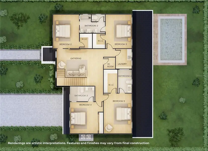 2D floor plan layout of this home in , Orlando, FL (Image 3).