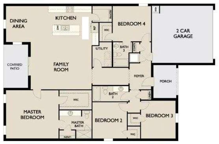 2D floor plan layout of this home in Casteel, Bethlehem, GA (Image 4).
