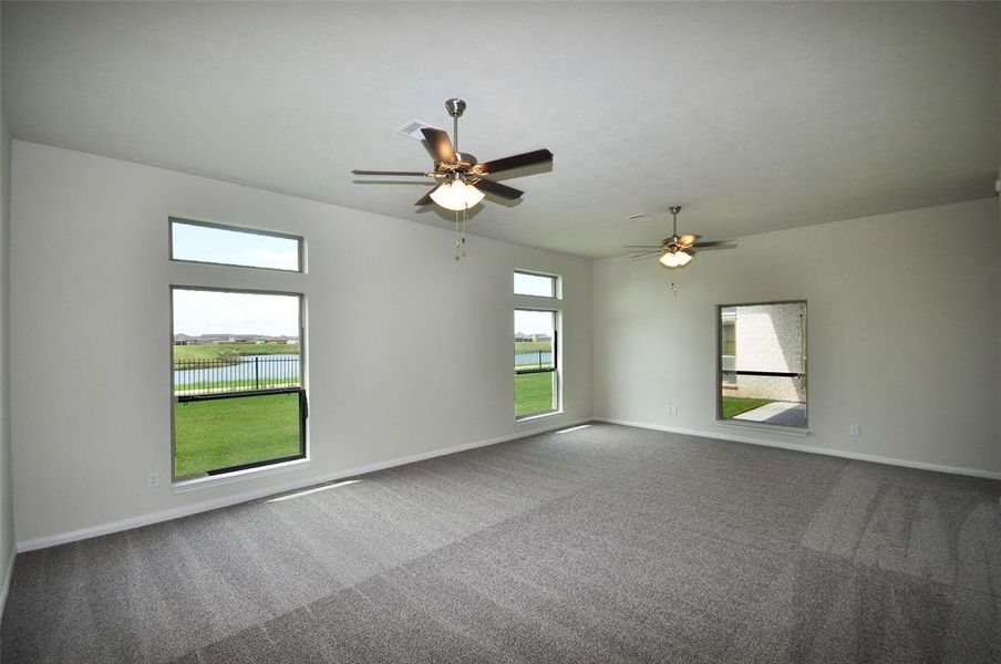 Master Bedroom is bright and cheerful.