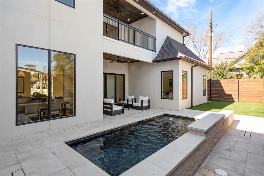 Exterior details and patio area of a home in , Dallas (Image 3). Exterior details and patio area of a home in , Dallas (Image 3).
