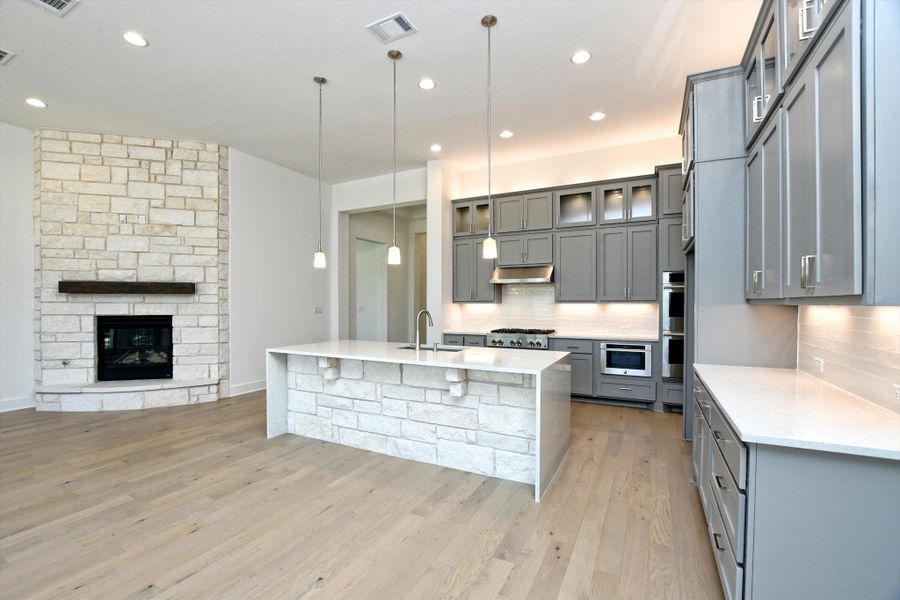 Furnished interior view inside a new home in ClearWater Ranch, Liberty Hill (Image 12). Furnished interior view inside a new home in ClearWater Ranch, Liberty Hill (Image 12).