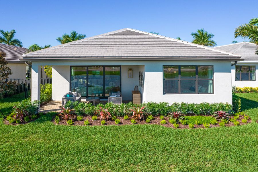 Representative exterior details of a home built from the Monacello by GL Homes in Valencia Parc at Riverland, Port St. Lucie (Image 3).