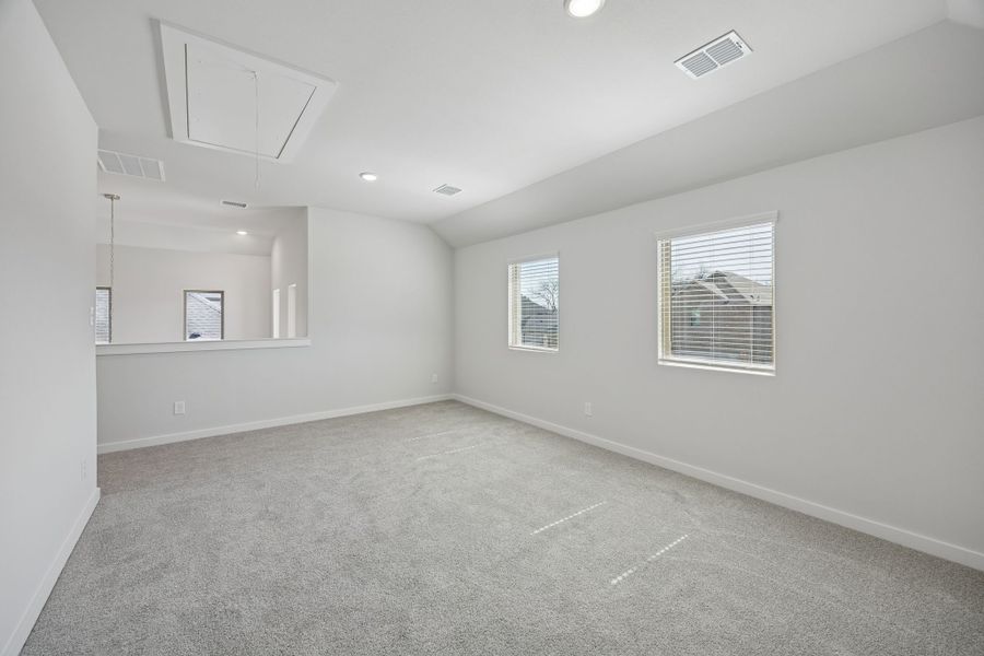 Game Room in the Oak II home plan by Trophy Signature Homes – REPRESENTATIVE PHOTO