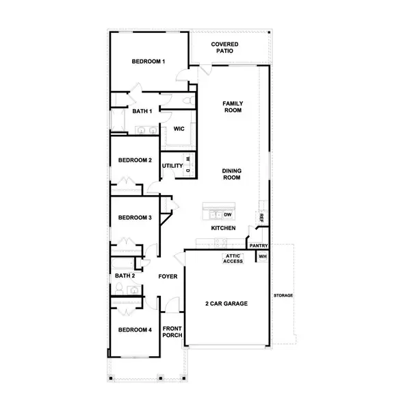 2D floor plan layout of this home in Talavera, Kyle, TX (Image 2).