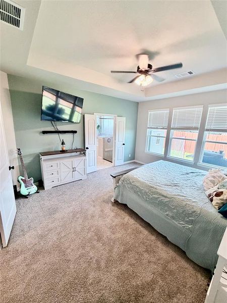 Beautiful accent wall in the Primary Bedroom