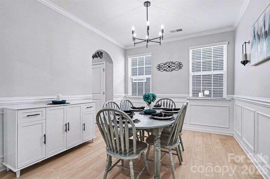 Furnished interior view inside a new home in Falls Cove at Lake Norman, Troutman (Image 15).