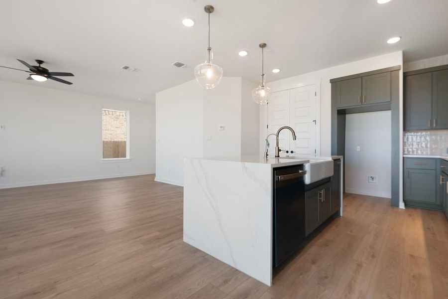 Furnished interior view inside a new home in Terrace Collection at Lariat, Liberty Hill (Image 9).
