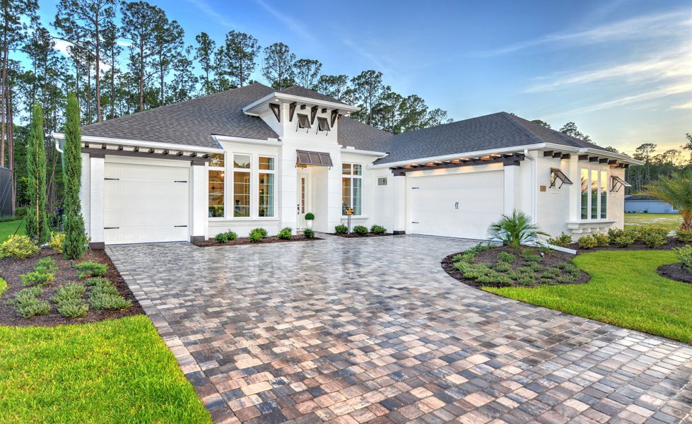Representative exterior photo of a completed home built from the Egret VII - Regency Series | 70' Wide Lots by ICI Homes in Courtney Grove, St. Augustine, FL (Image 13).