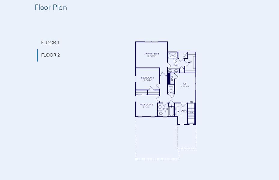 2D floor plan layout of this home in Longmeadow at North River Ranch, Parrish, FL (Image 3).