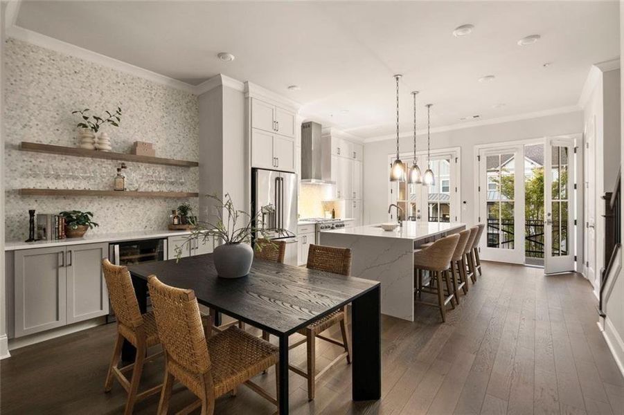 Furnished interior view inside a new home in Towns on Thompson, Alpharetta (Image 35).