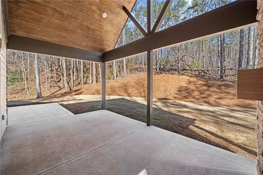 Exterior details and patio area of a home in , Ellijay (Image 21).