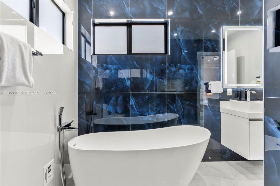 Furnished interior view inside a new home in , Miami (Image 15).