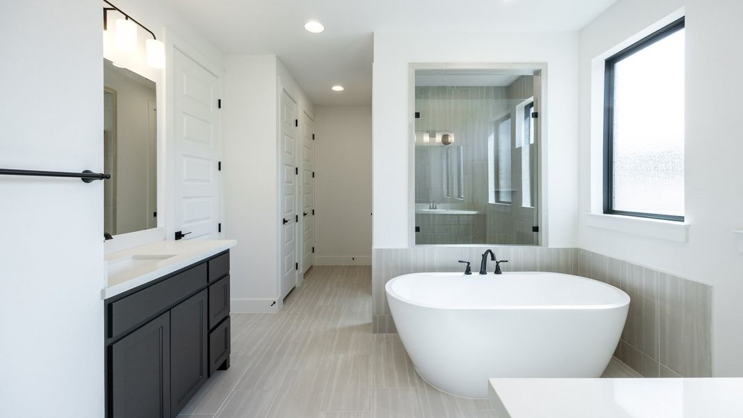 Furnished interior view inside a new home in Parkside on the River, Georgetown (Image 7).