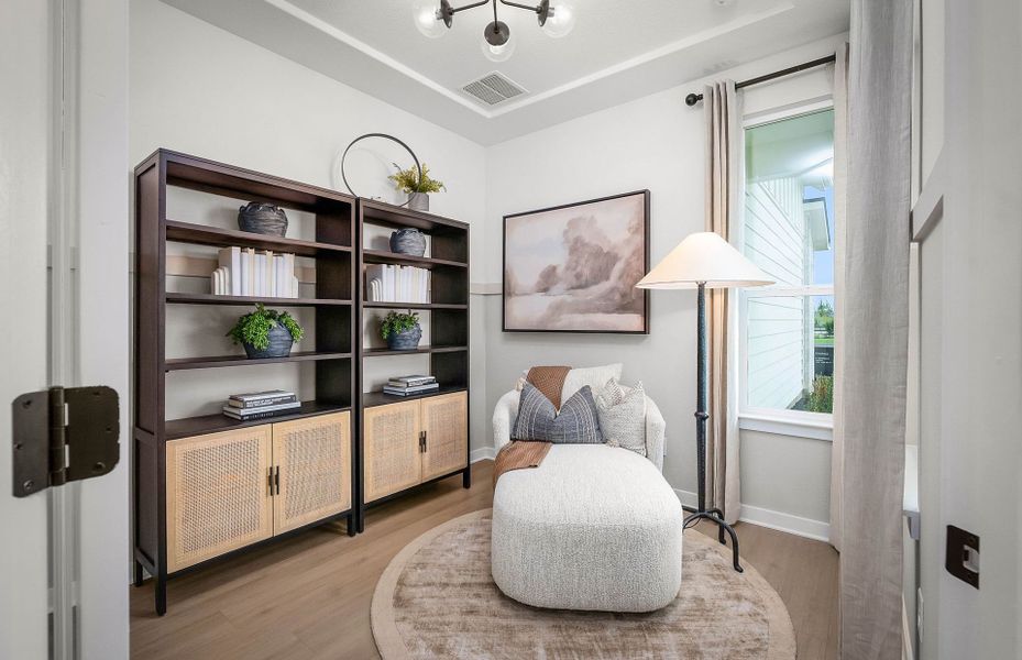 Representative furnished interior of a home built from the Compass by Del Webb in Del Webb Austin at Lost Pines, Bastrop (Image 12).