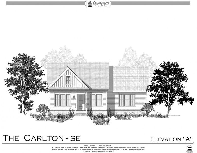 Representative rendering of the exterior for the Carlton by Celebration Homes (Image 6).