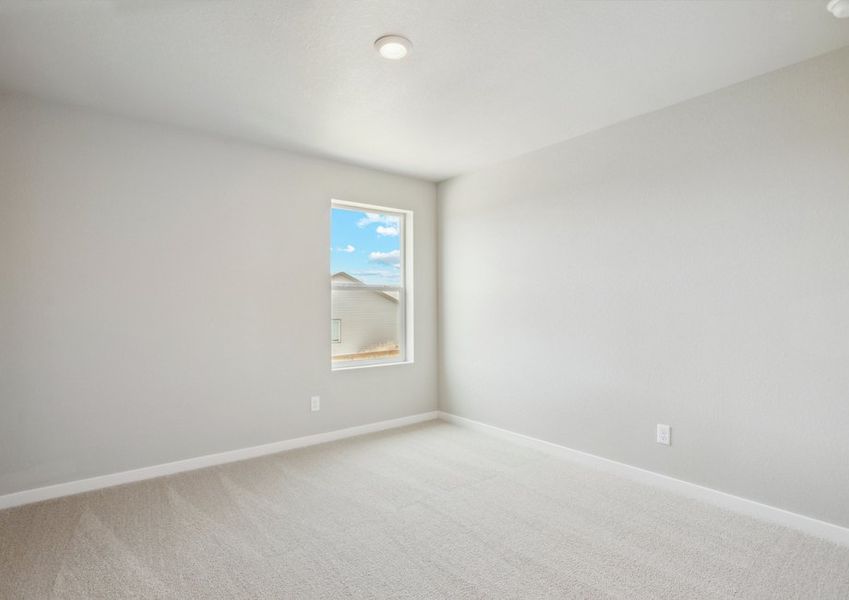 The secondary bedrooms have carpet.