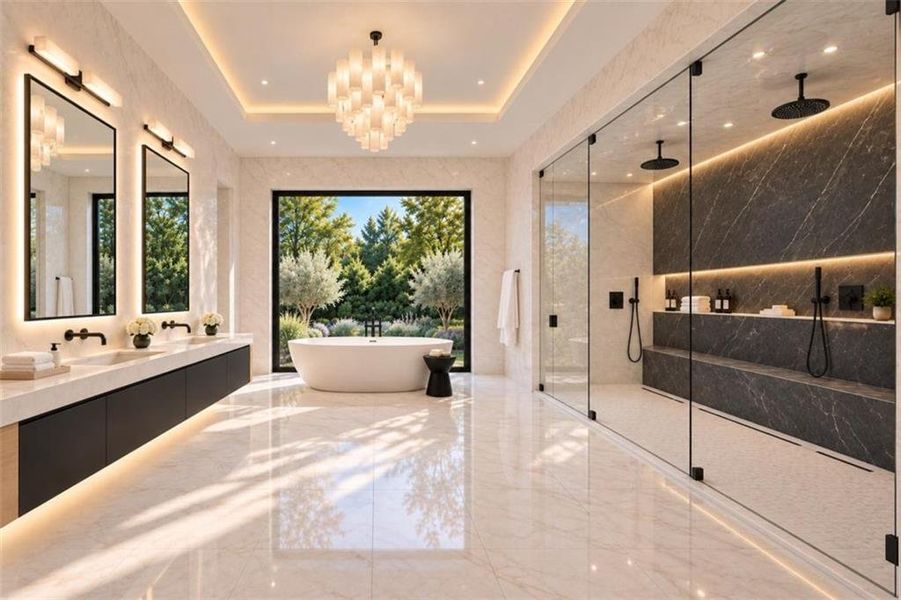 Furnished interior view inside a new home in , Buford (Image 4).
