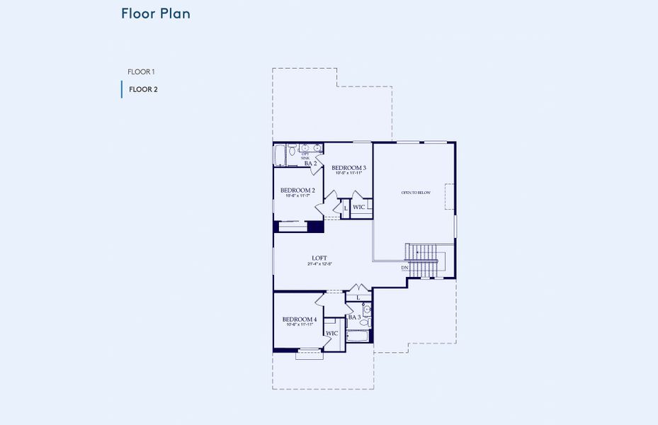 2D floor plan layout of this home in Parkside at Anthem at Merrill Ranch, Florence, AZ (Image 5).