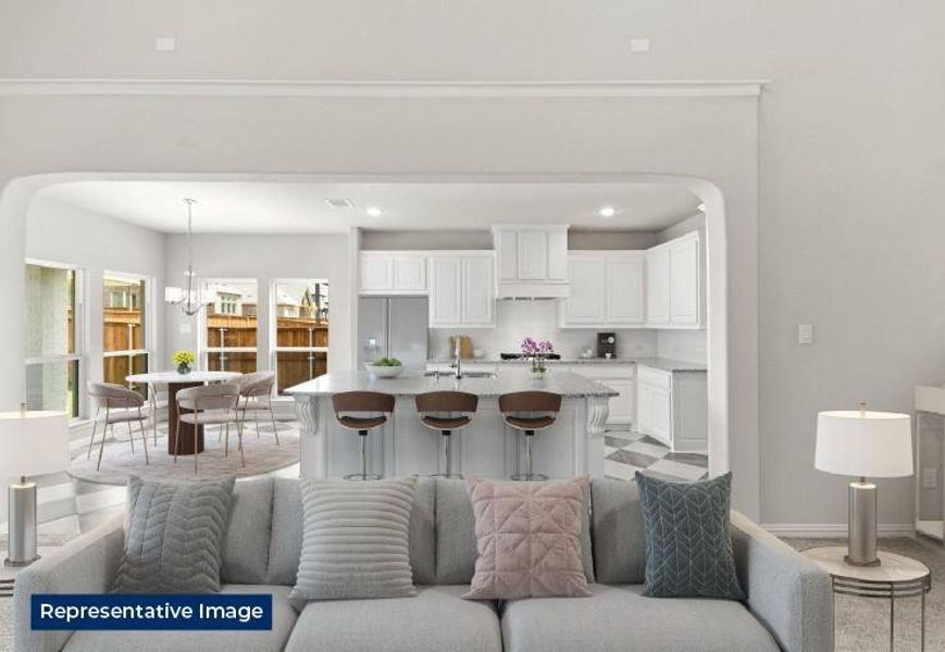 Furnished interior view inside a new home in Valencia on The Lake, Little Elm (Image 6).