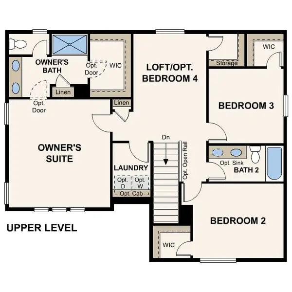 2D floor plan layout for the The Ontario by Century Communities in Painted Prairie, Aurora, CO (Image 4).