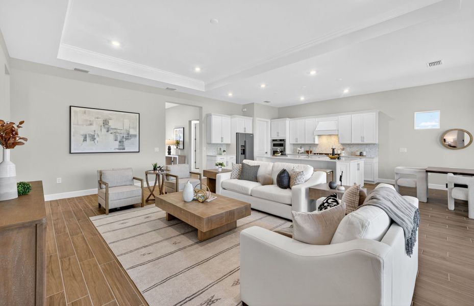 Furnished interior view inside a new home in Del Webb Oak Creek, North Fort Myers (Image 34).