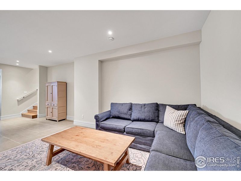 Enormous rec room in finished basement