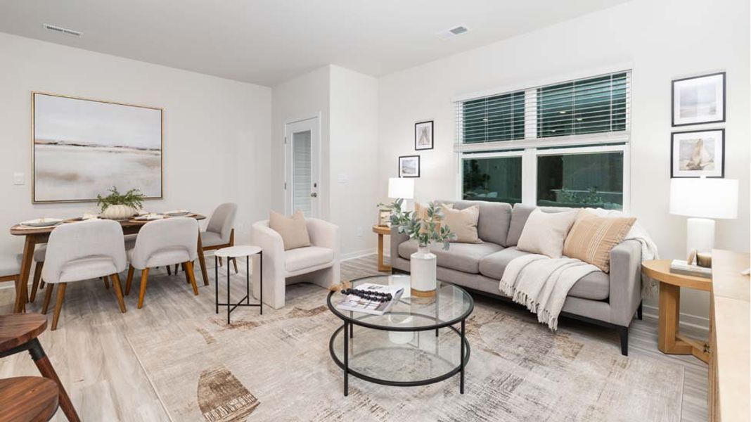 Representative furnished interior of a home built from the Pearson by D.R. Horton in The Townes at Troutman, Troutman (Image 7).