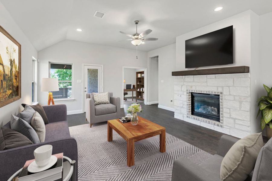 Representative furnished interior of a home built from the Rio Grande by UnionMain Homes in Elevon, Lavon (Image 4).