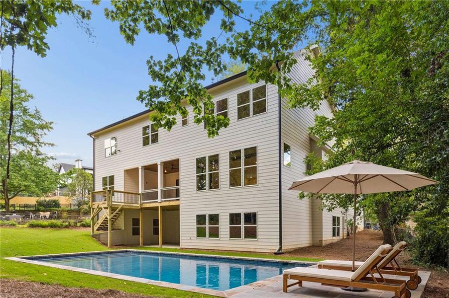 Exterior details and patio area of a home in , Atlanta (Image 27).