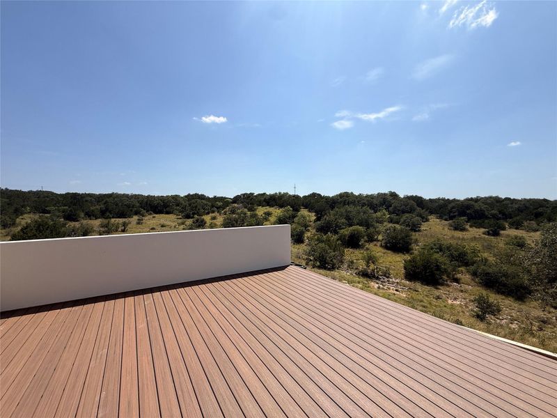 Vast natural landscapes unfold from this serene outdoor deck. Vast natural landscapes unfold from this serene outdoor deck.