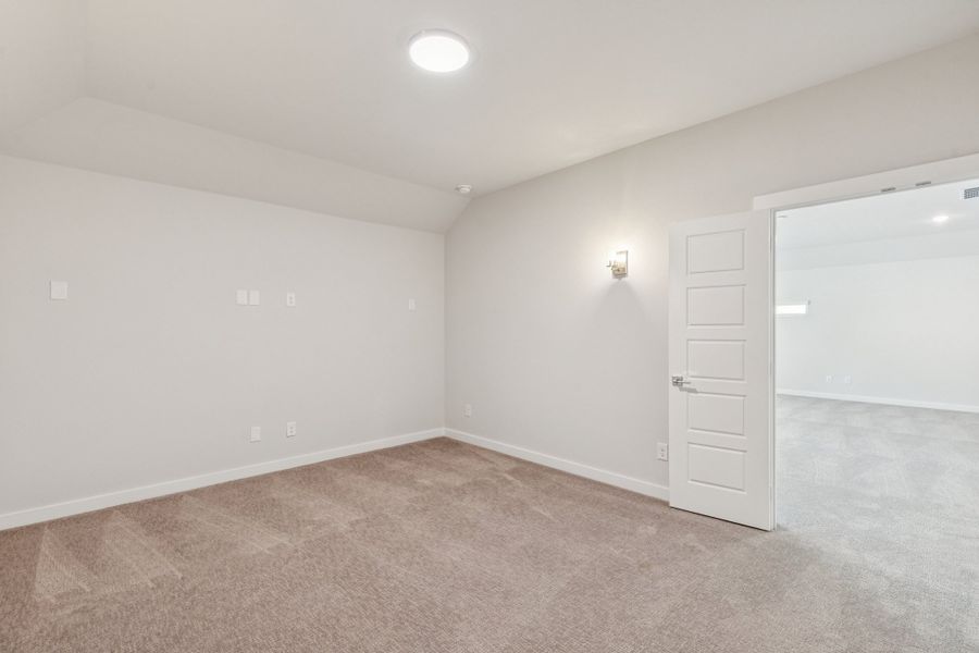 Media Room in the Mercury home plan by Trophy Signature Homes – REPRESENTATIVE PHOTO Media Room in the Mercury home plan by Trophy Signature Homes – REPRESENTATIVE PHOTO