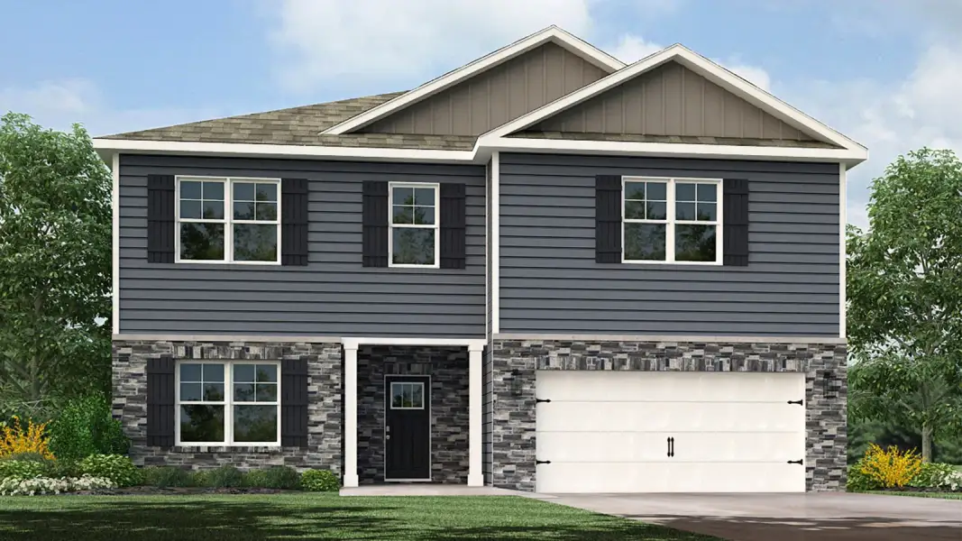Representative exterior photo of a completed home built from the Green by D.R. Horton in Reina Vista, Loudon, TN (Image 1). Representative exterior photo of a completed home built from the Green by D.R. Horton in Reina Vista, Loudon, TN (Image 1).