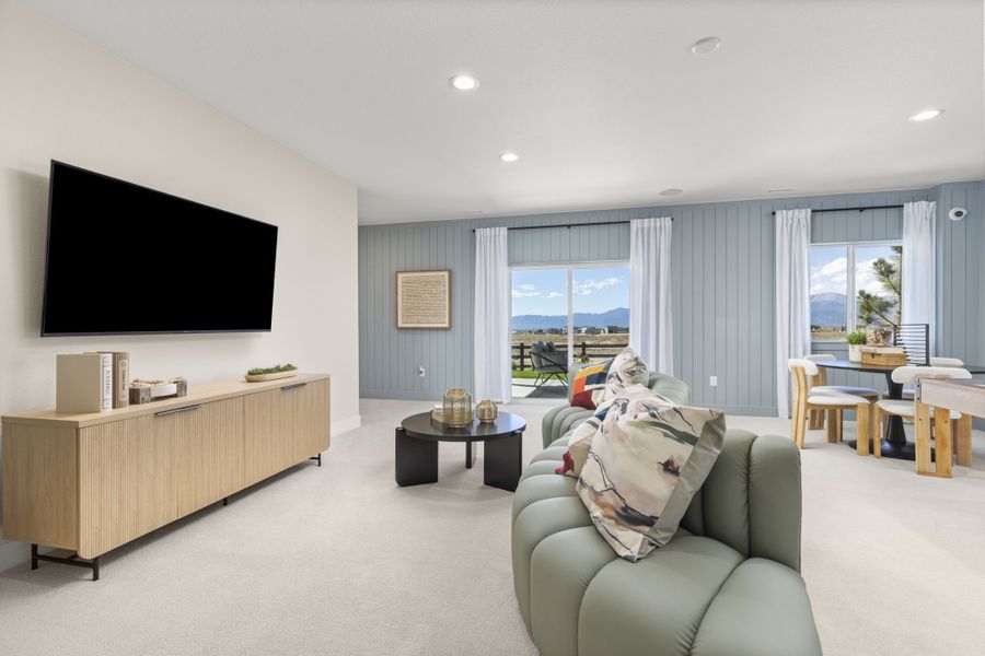 Plan C411 Finished Basement Representative Photo