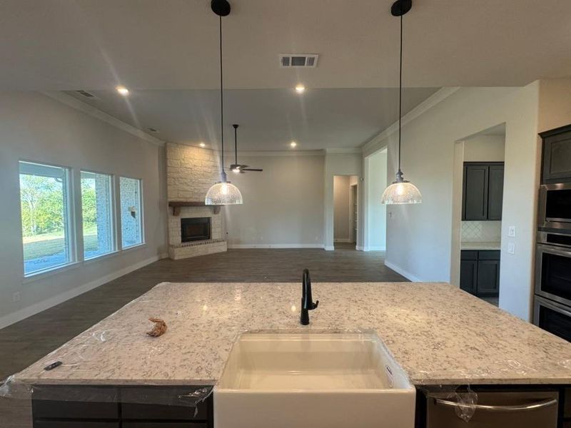 Furnished interior view inside a new home in Creekview Addition, Van Alstyne (Image 4). Furnished interior view inside a new home in Creekview Addition, Van Alstyne (Image 4).