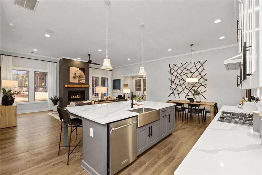 Furnished interior view inside a new home in Soleil Belmont Park, Canton (Image 17).