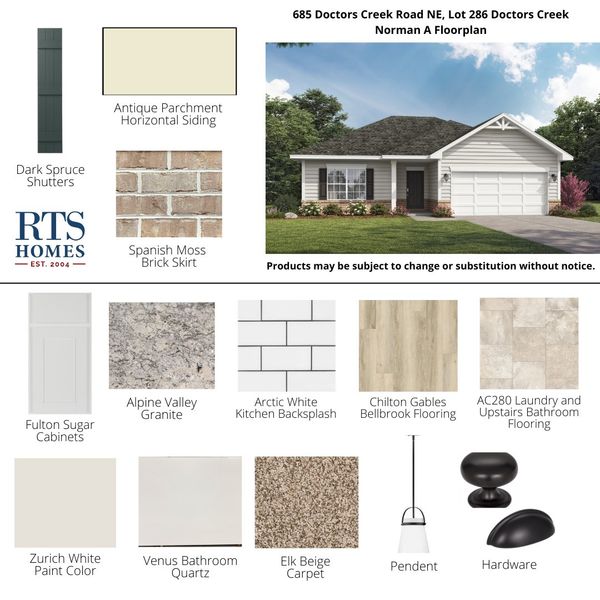 2D floor plan layout of this home in Doctor's Creek, Ludowici, GA (Image 3).