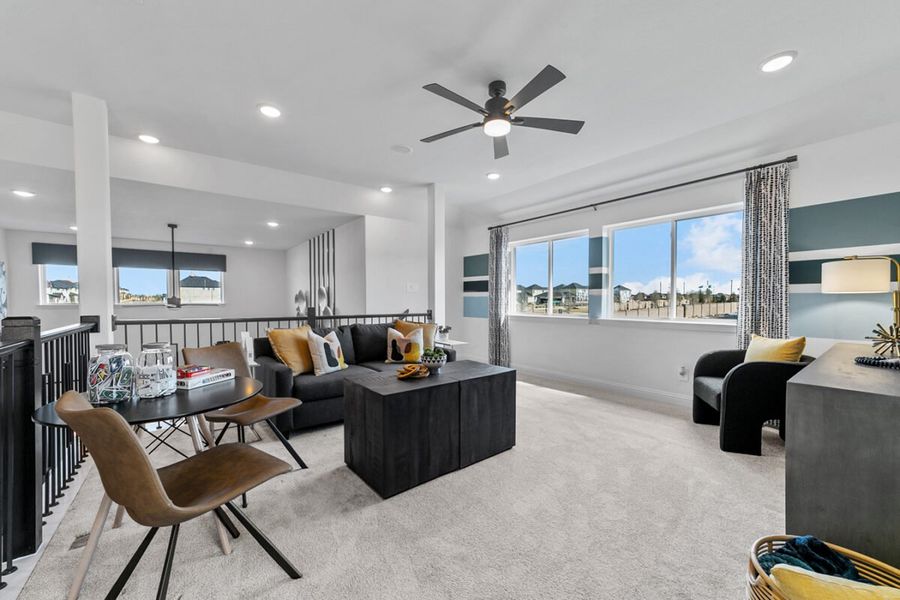 Representative furnished interior of a home built from the Rainer by Landon Homes in Lexington Frisco, Frisco (Image 27).