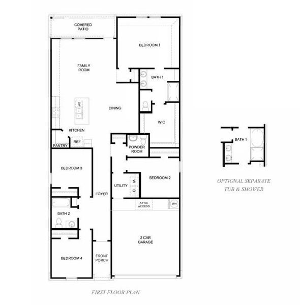 2D floor plan layout of this home in Reserve at Mallard Lakes, Orange, TX (Image 4). 2D floor plan layout of this home in Reserve at Mallard Lakes, Orange, TX (Image 4).