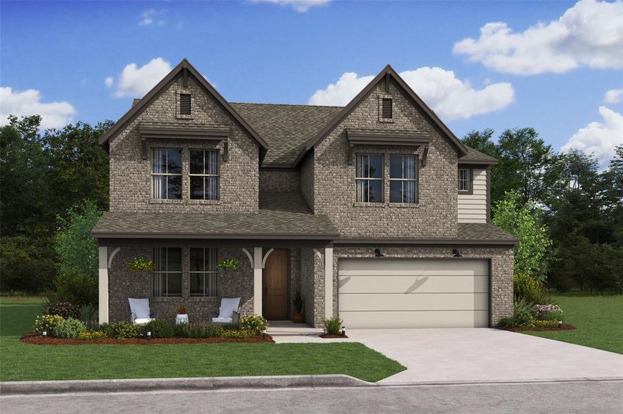 Gorgeous Tuscaloosa home design in elevation NA built by K. Hovnanian Homes in the master planned community of Marvida.