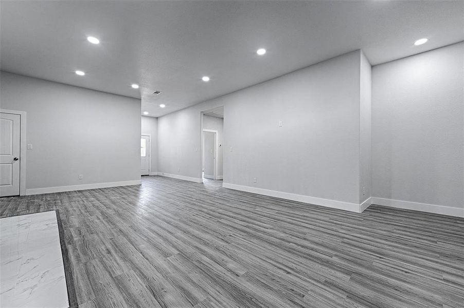 Spare room with hardwood / wood-style flooring